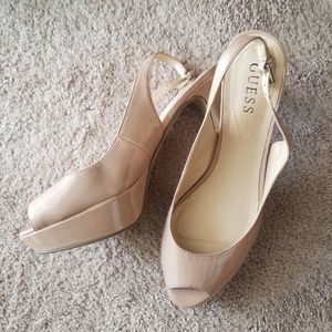Platform peeptoe heels